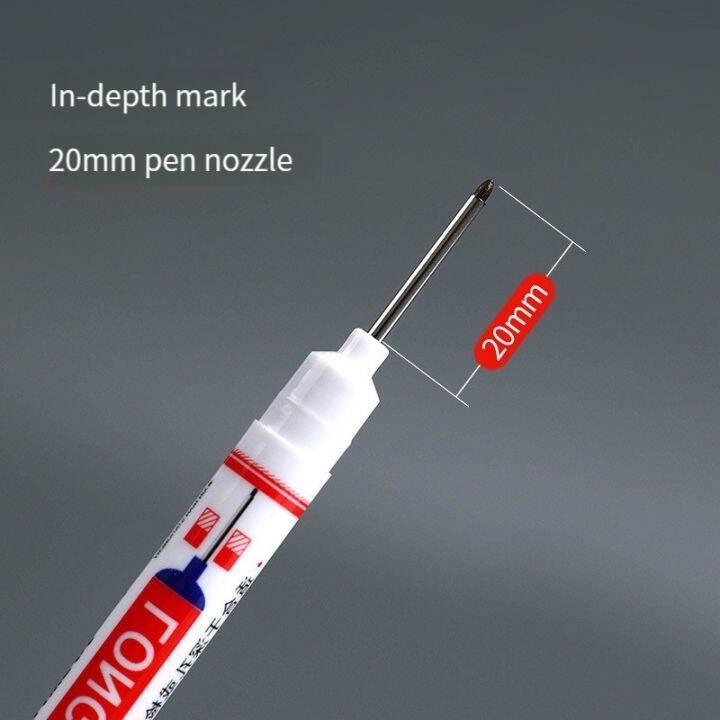 6-ชิ้น-เซ็ต-20-มม-หลุมลึกยาว-nib-เครื่องหมายสำหรับโลหะ-perforating-ปากกากันน้ำห้องน้ำไม้ตกแต่งอเนกประสงค์-yrrey