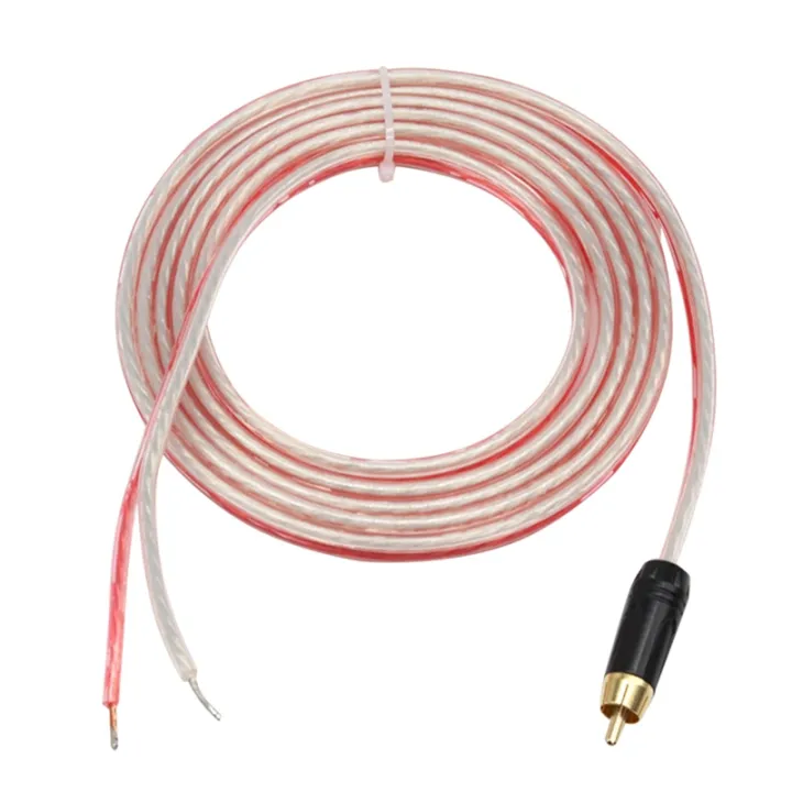 Replacement Repair Speaker Bare Wire Cable 5Ft with RCA Plug to Stripped Ends Lazada.co.th