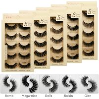 5/3Pairs Natural False Eyelashes Dramatic 3D Mink Eyelashes HandMade Fake Eyelash Extension Reusable Make Up Tool maquiagem Hot