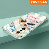 YIWESAN เคสสำหรับ Xiaomi MI Poco F4 GT POCO F3 GT Redmi K50เล่นเกม K40การ์ตูนกระต่ายหมีแพนด้ามีลวดลายดีไซน์ใหม่ด้านข้างเคสโทรศัพท์ซิลิโคนฝาปิดเลนส์เต็มกล้องป้องกันกล่องกันกระแทกเคสนิ่ม