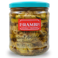 ลา แรมบลา อาร์ติโชกย่าง ในน้ำเกลือ 415 กรัม - Artichoke Hearts Grilled 235g La Rambla brand