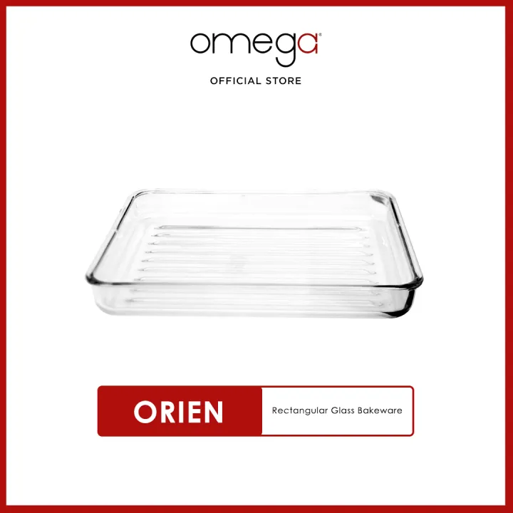 Omega Houseware Orien Rectangular 3000ml Glass Roaster Glass Bakeware