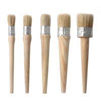 Top quality Artist Brush 20/25/30/40/50mm Head diameter Round Bristle Chalk Oil Paint Painting Wax Wooden Handle Brush Artist Brushes Tools