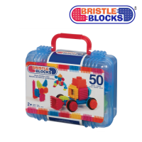 Bristle Blocks 50 pieces Basic builder case with handle - ชุดบล็อกตัวต่อ 50 ชิ้น ในกล่องพลาสติก