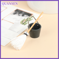 QUANSEN 1ชุด1:12 dollhouse Miniature KITCHEN Garden Mop Bucket ตุ๊กตาบ้านของเล่นตกแต่ง