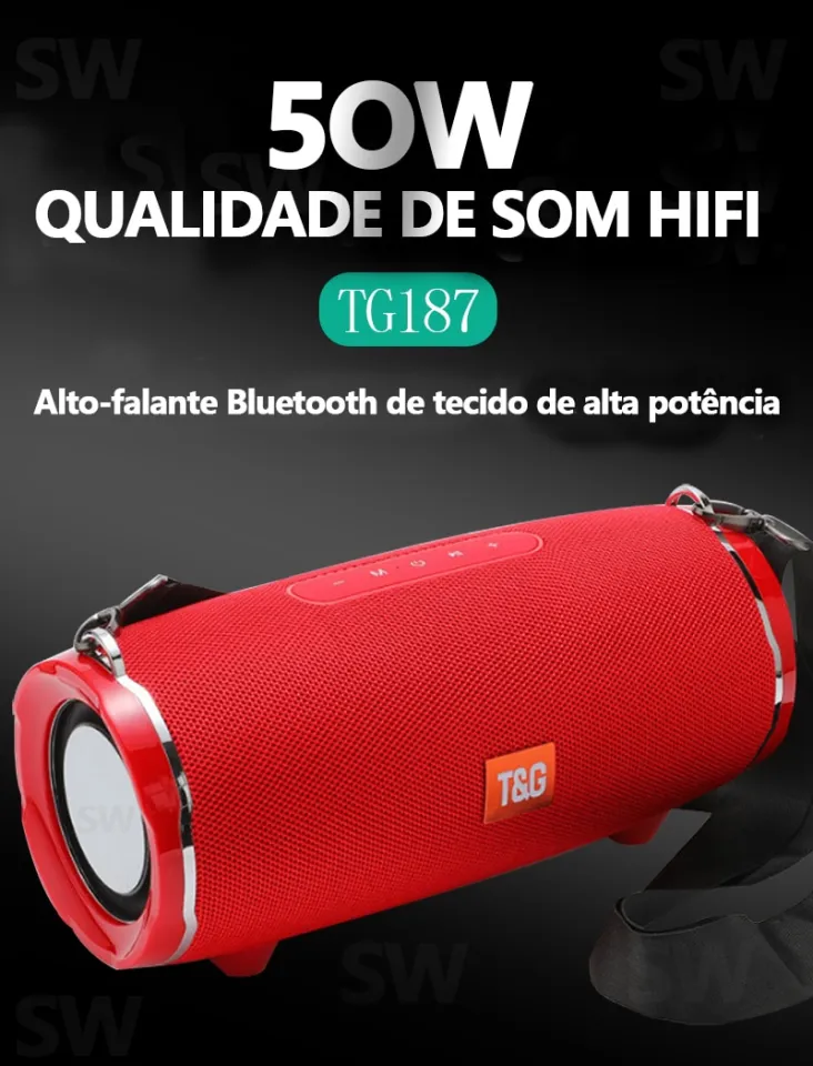 Altifalante Bluetooth portátil, 20W IPX6 Coluna Bluetooth à prova