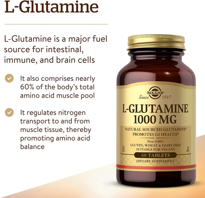 solgar-l-glutamine-1000-mg-60-tablets-แอล-กลูตามีน