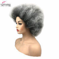 StrongBeauty Jumbo Afro วิกผมสังเคราะห์สีชมพูสีเหลือง Clown Wigs คอสเพลย์ Halloween