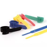 50/100PCS Releasable Cable Ties Colored Plastics Fastening Cable ties Nylon Loop Wrap Zip Bundle Ties T-type Cable Tie Wire Cable Management