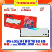 RAM ADATA XPG SPECTRIX D50 RGB - 16GB 3200MHZ DDR4 - MÀU TRẮNG