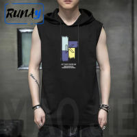 RUNAY ชุดบาสเก็ตบอลเสื้อกั๊กผู้ชายมีฮู้ด2023ฤดูร้อนดูดซับเหงื่อ Breathable วิ่งออกกำลังกายการฝึกอบรมกีฬาแขนกุดเสื้อยืดผู้หญิง