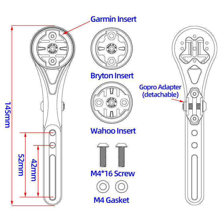 fansch-garmin-wahoo-bryton-stages-hammerhead-integrated-aero-handlebar-out-front-gopro-headlight-combo-mount-holder-cket