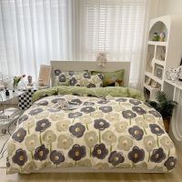 ☼℡ DANSUNREVE Floral series Bedsheet cadar set for double/queen size bed big panda pillowcase quilt cover sarung bantal tidur cadar corak kartun cadar katil murah大熊猫印花/可爱动物 床单套件