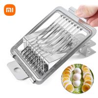 ❀✆ Xiaomi Egg Cutter Stainless Steel Boilded Egg Slicer Sectioner Cutter Mold Flower-Shape Luncheon Meat Cutter Kitchen Accessories