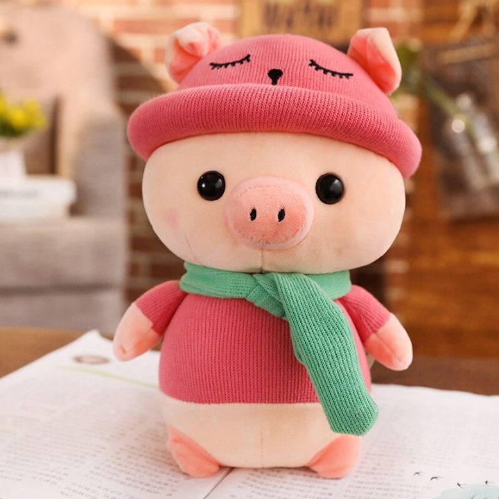 1pc-25-35-50cm-lovely-colorful-pig-with-clothes-stuffed-cute-animal-pig-plush-toys-for-children-kids-appease-doll-birthday-gift