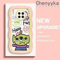 Chenyyka เคสสำหรับ Huawei Mate 30 Pro เคสลายสัตว์ประหลาดต่างดาวสีสันสดใสน่ารักขอบครีมเป็นลอนกันกระแทกแบบใสนุ่ม เคสมือถือสร้างสรรค์ เคสใสลายกล้องถ่ายรูปเรียบฝาครอบป้องกันซิลิโคน