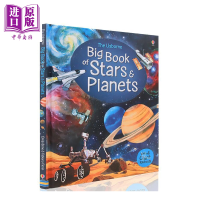 Original English picture book the Usborne Big Book of stars and planets space science popularization childrens picture book hardcover large open fold inner page[Zhongshang original]