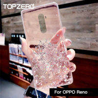 TOPZERO เคสโทรศัพท์ซิลิโคนกลิตเตอร์,เคสคลุมเครื่องโทรศัพท์มือถือระยิบระยับนิ่มสำหรับ OPPO Reno 6.4นิ้ว