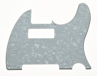 KR- White Pearl TL Style Guitar Pickguard with Mini Humbucker Hole