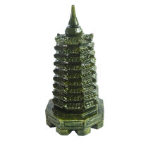 Fengshui small size Jade Nine-Level Wen Chang Pagoda +Amulet for Education J2106