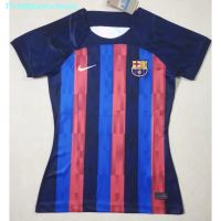 ₪ 2223 New Women Barcelona Home Football Jersey Tops Red Blue Striped Short Sleeve Soccer/Football Jersey Shirt Size S-XL Barcelona Women Jersey Shirts