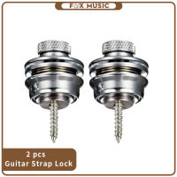 【cw】2Pcs Set Guitar Strap Lock Sliver Straplock Button For Acoustic Electric Guitar Bass Guitar Parts Accessories Newhot 【hot】 1