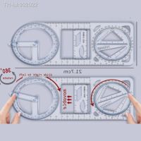 ∈❖ Multi-function Drawing Ruler Set Geometric Figure Ruler High School Mathematics Drawing Template Cute Ruler with Holes