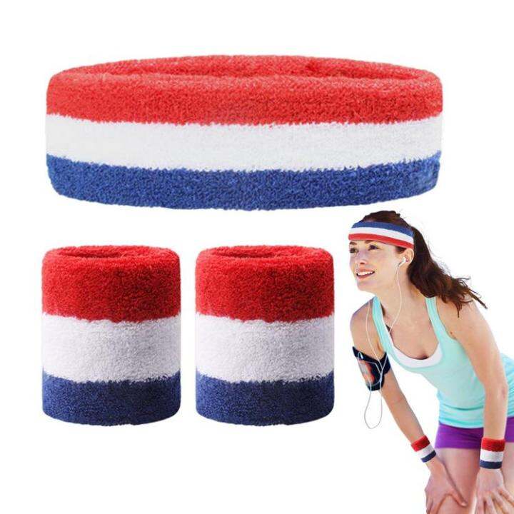 4th-of-july-headband-cotton-american-sweatbands-for-wrist-and-head-breathable-sweat-absorbent-bands-for-running-gym-basketball-exercise-and-football-stunning