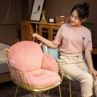 ℡◐ Home Decor Cushion Integrated Office Pink Cushion Chair Students Seat Domestic Backrest Pillow Soft Throw Pillows Floor Cushion