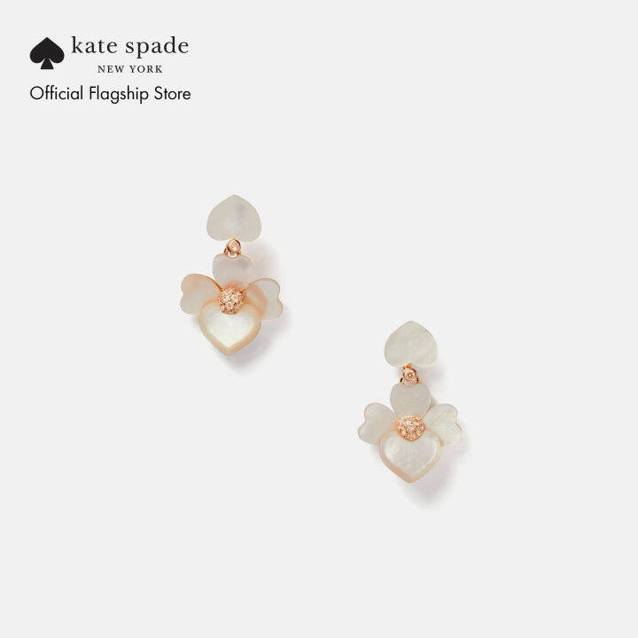 Precious pansy online linear earrings