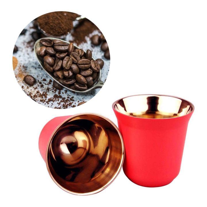 high-end-cups-80มิลลิลิตรผนังสองสแตนเลสเอสเพรสโซ่ถ้วยฉนวนกันความร้อน-nespresso-pixie-ถ้วยกาแฟแคปซูลรูปร่างน่ารักเทอร์โมถ้วยกาแฟแก้ว