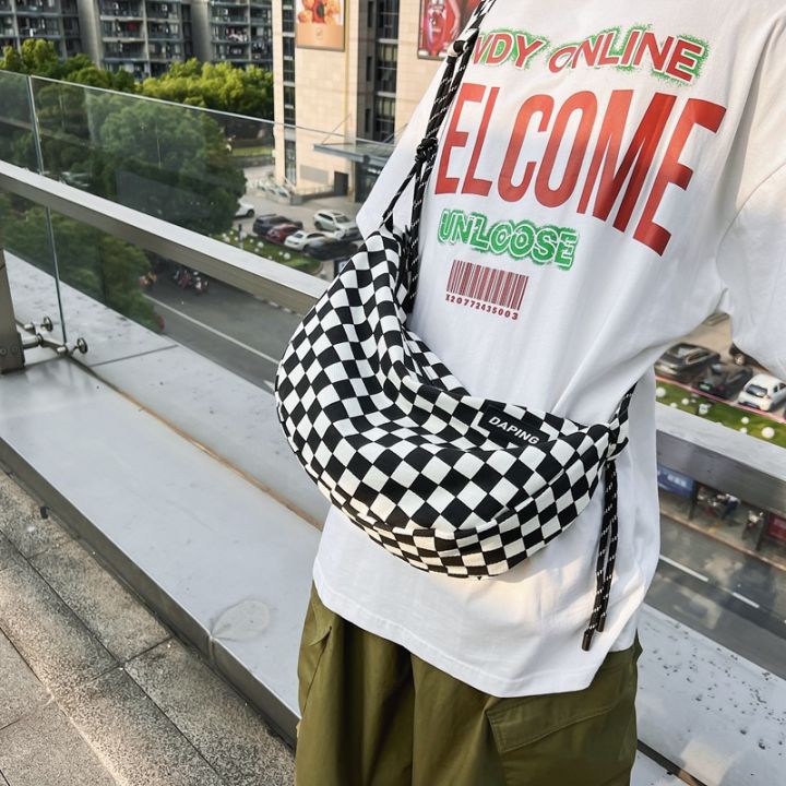 new-checkerboard-crossbody-bag-womens-class-general-bag-large-capacity-shoulder-bag-mens-fashionable-brand-functional-fan-car-bag-2023