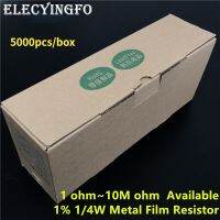 ✐ 5000pcs/Box 1/4W Metal Film Resistor 0.25W 1 (1 10M ohm Available) 1/10/100/1k/10k/100k/1M/4R7/47R/270R/330R/4K7/47K/470K/4.7M