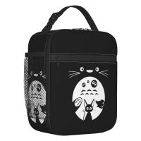 ☑❒ Black Totoro Spirited Away Resuable Lunch Box My Neighbor Totoro Thermal Cooler Food Insulated Lunch Bag School Children Student