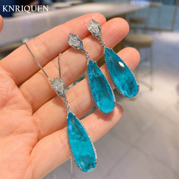 luxury-925-sterling-silver-wedding-fine-jewelry-sets-for-girlfriend-big-paraiba-tourmaline-pendant-necklace-long-drop-earrings