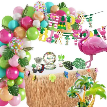 Hawaiian Theme Party Decorations, Flamingo Birthday Party Decor