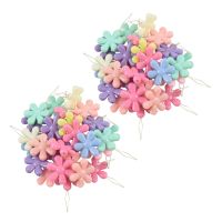 60Pcs Random Color Plastic+Metal Flower Head Wire Loop DIY Needle Threader Stitch Insertion Hand Machine Sewing Tool