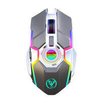 เมาส์สำหรับเล่นเกมส์ไร้สายแบบมืออาชีพ2400DPI นำแสง RGB USB เกม Mouse Komputer สำหรับนักเล่นเกมพีซีแล็ปท็อป