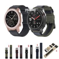 สายผ้าทอไนลอนสายนาฬิกาข้อมือสำหรับHuami Amazfit GTR 42มม.47มม.GTR 2