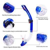 Fully dry diving snorkel equipment s Silicone breathing apparatus swimming waterproof snorkel Anti-wave breathing tube