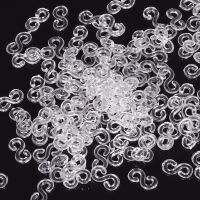 500pcs 11x6mm Transparent Loom Rubber Bands S Clips for DIY Jewelry Making Loom Bands Braid Bracelet Hook Connector Accessaries