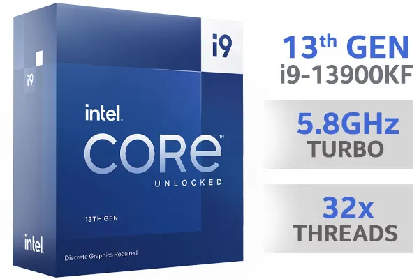 Intel Core i9-13900KF Desktop Processor 24 cores (8 P-cores + 16 E