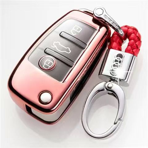 ychic-tpu-pc-audi-a3หุ้มกุญแจรถ-audi-โลหะผสมจี้พวงกุญแจโลหะ-ที่ใส่กุญแจ-แหวนโซ่กุญแจ-keyfob-เคสสำหรับ-audi-a3-q3-a6l-q2l-a1-s3-q7