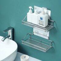 【HOT】✥  Condiment Rack Sponge Drain Multi-Functional Punch-Free Wall-Mounted Toilet Basket