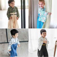 Children Japanese Kimono Yukata Girl Boy Pajamas Bathrobes Jumpsuit Sleepwear Kids Underwear Baby Rompers Korean Hanbok Pyjamas