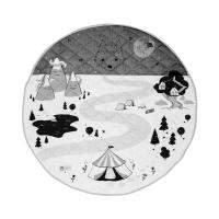 Baby Play Mat Forest Round Mat Children Crawling Cushion Soft Cotton Crawling Floor Pad Grid Car Line Snow Ins Nordic Carpet