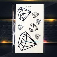 1PC Fashion Crystal Diamond Design Temporary Tattoo Sticker PAQ-003 Children Gifts Waterproof Tattoo Paste Black Navy Blue Tatto