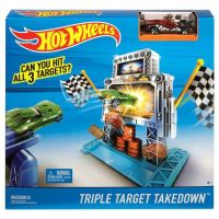 Hot Wheels Triple Target Takedown Track Set ลิขสิทธิ์แท้ 100% ชุดรางรถเหล็ก Hotwheels +แถมฟรีรถ 1คัน รางรถ ของเล่นเด็ก ราง