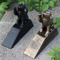 ▧♛◘ Cast Iron Decoration Safety Windproof Door Stopper Anti-collision Door Wedge Creative Door Stop/Top No Perforation Animal Shape