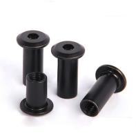 50/ 20/ 10PCS M3 M4 M5 M6 M8 Black Carbon Steel Large Flat Hex Hexagon Socket Head Rivet Connector Insert Joint Sleeve Cap Nut